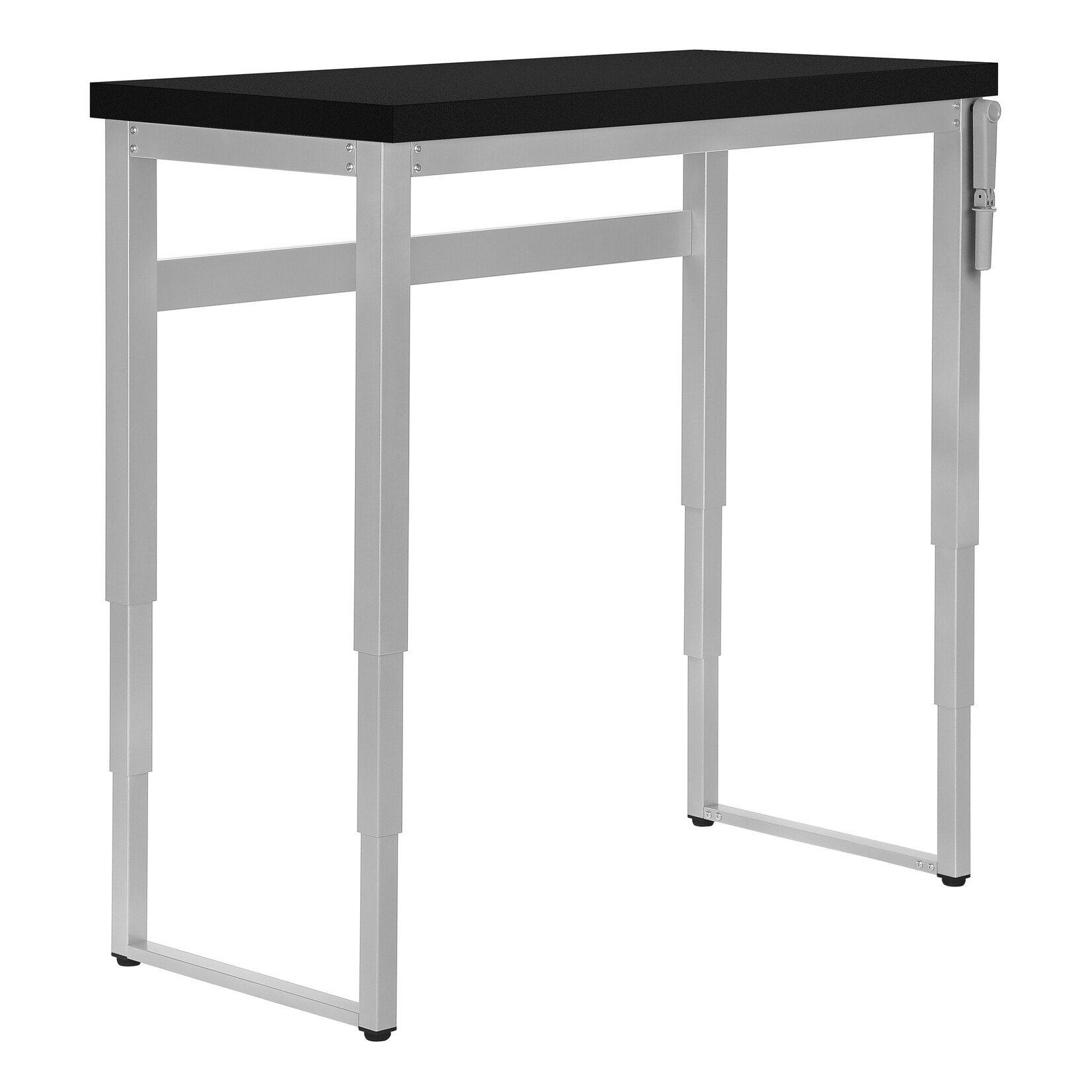 BUREAU - 48"L / HAUTEUR ADJUSTABLE NOIR / METAL ARGENT