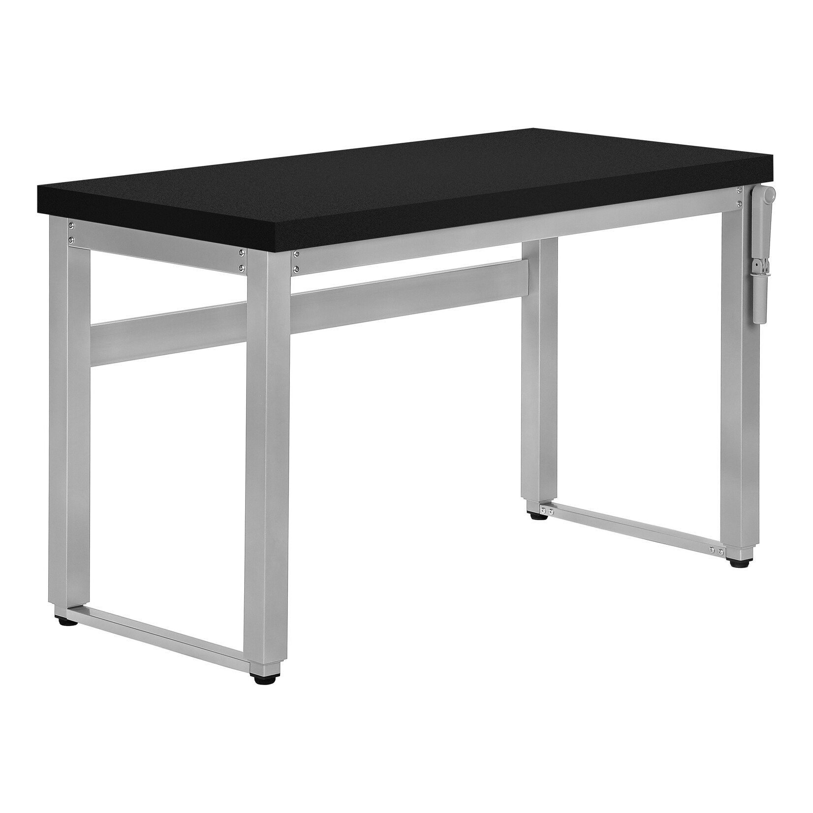 BUREAU - 48"L / HAUTEUR ADJUSTABLE NOIR / METAL ARGENT