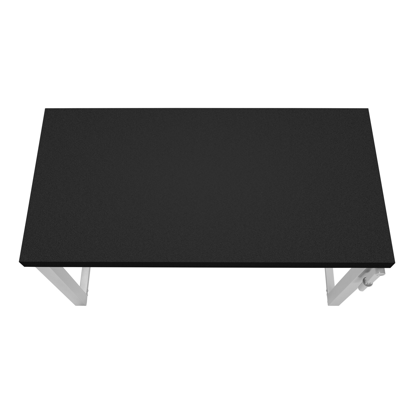 BUREAU - 48"L / HAUTEUR ADJUSTABLE NOIR / METAL ARGENT