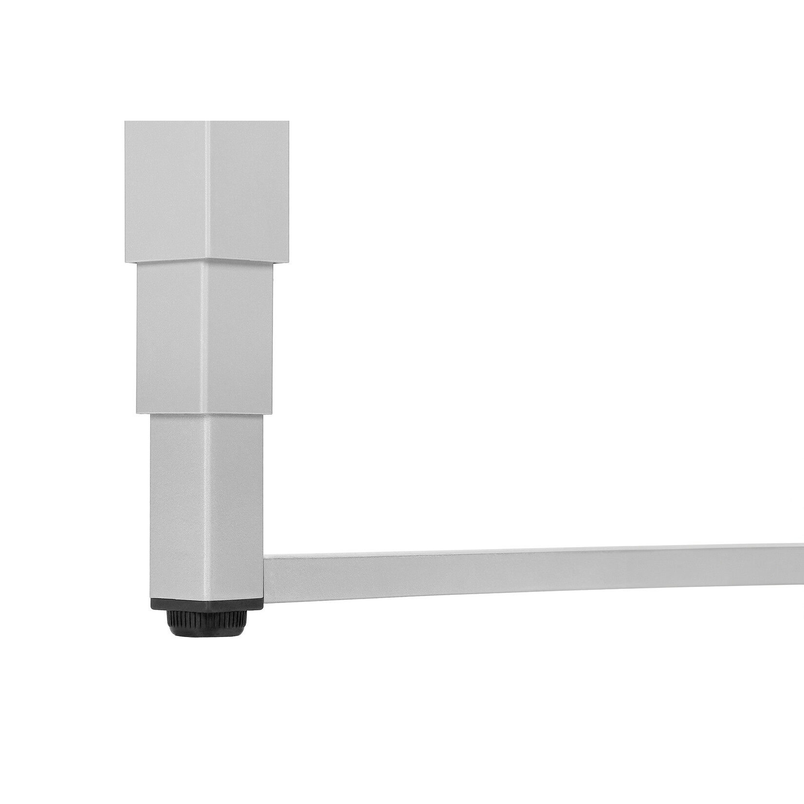 BUREAU - 48"L / HAUTEUR ADJUSTABLE NOIR / METAL ARGENT