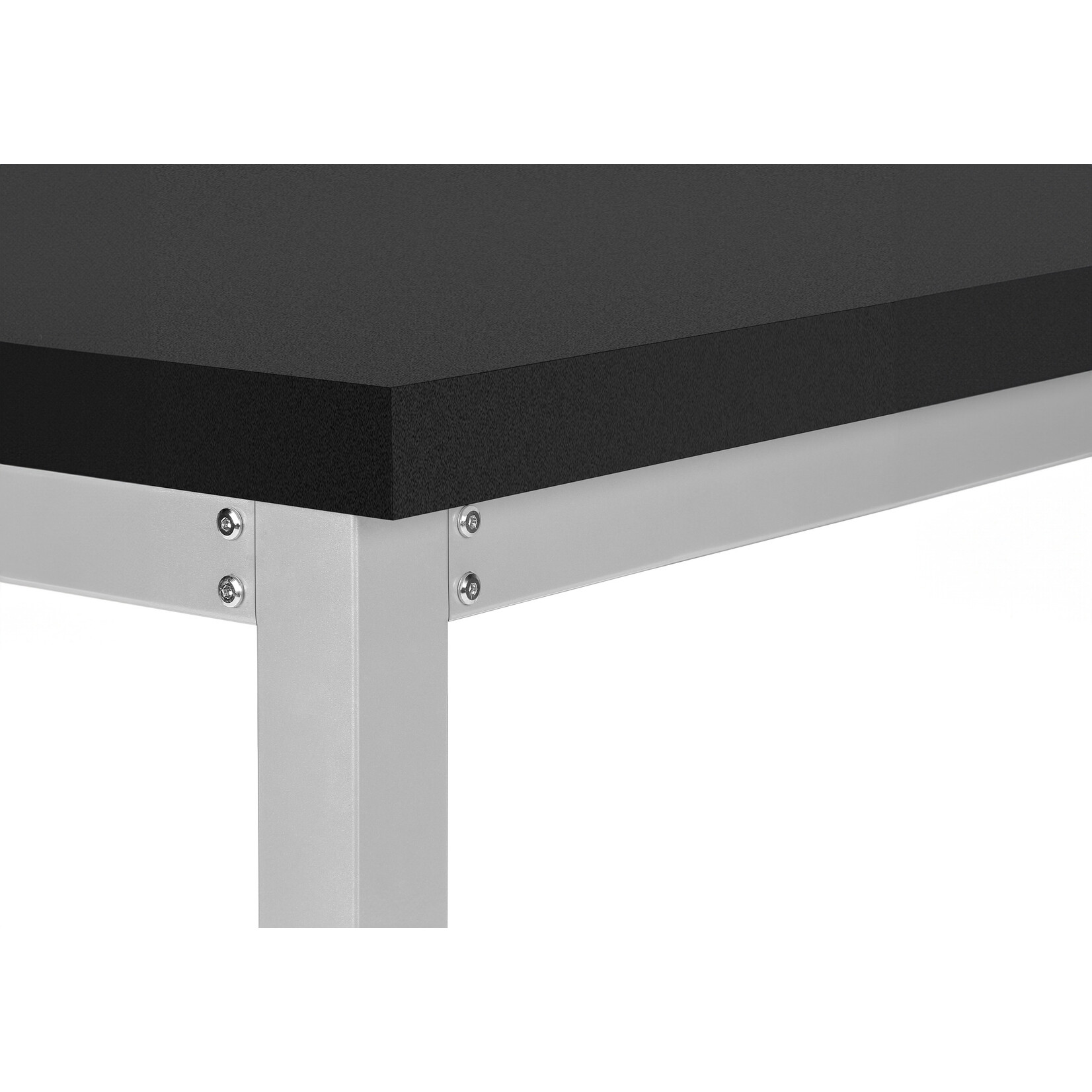 BUREAU - 48"L / HAUTEUR ADJUSTABLE NOIR / METAL ARGENT