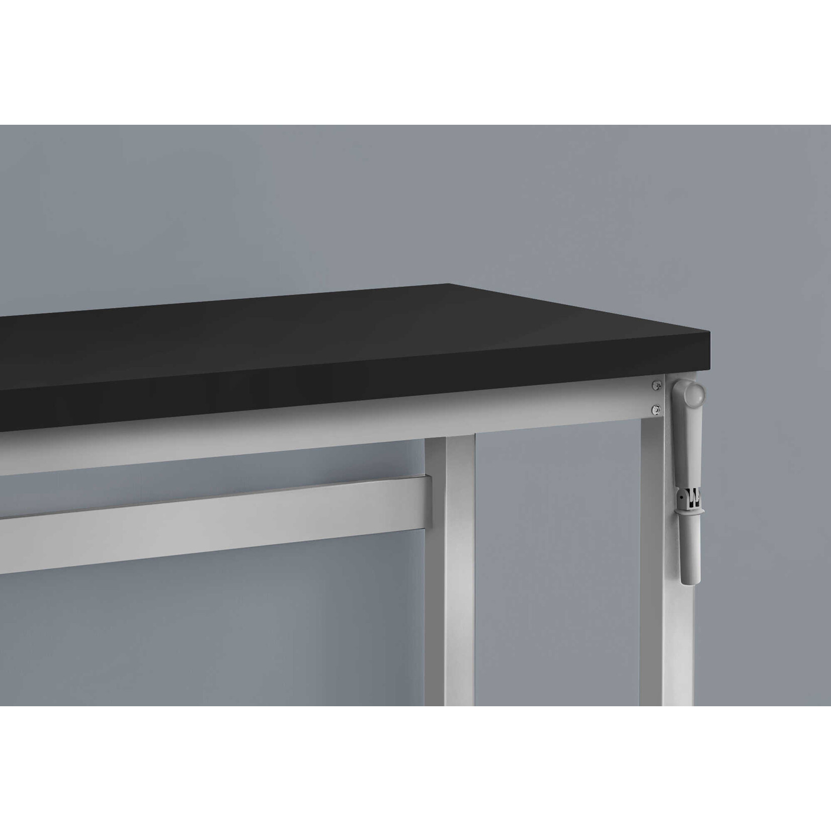 BUREAU - 48"L / HAUTEUR ADJUSTABLE NOIR / METAL ARGENT