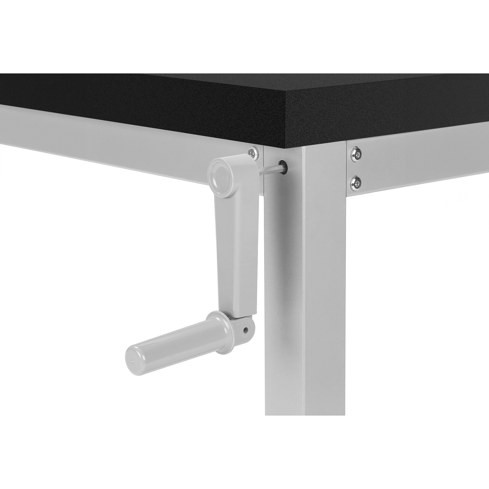 BUREAU - 48"L / HAUTEUR ADJUSTABLE NOIR / METAL ARGENT