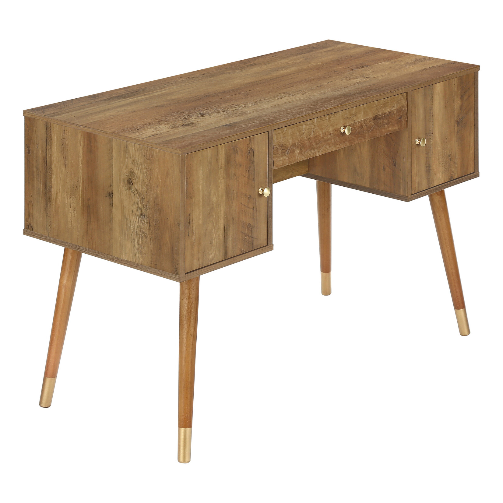 BUREAU - 48"L / NOYER MI-SIECLE
