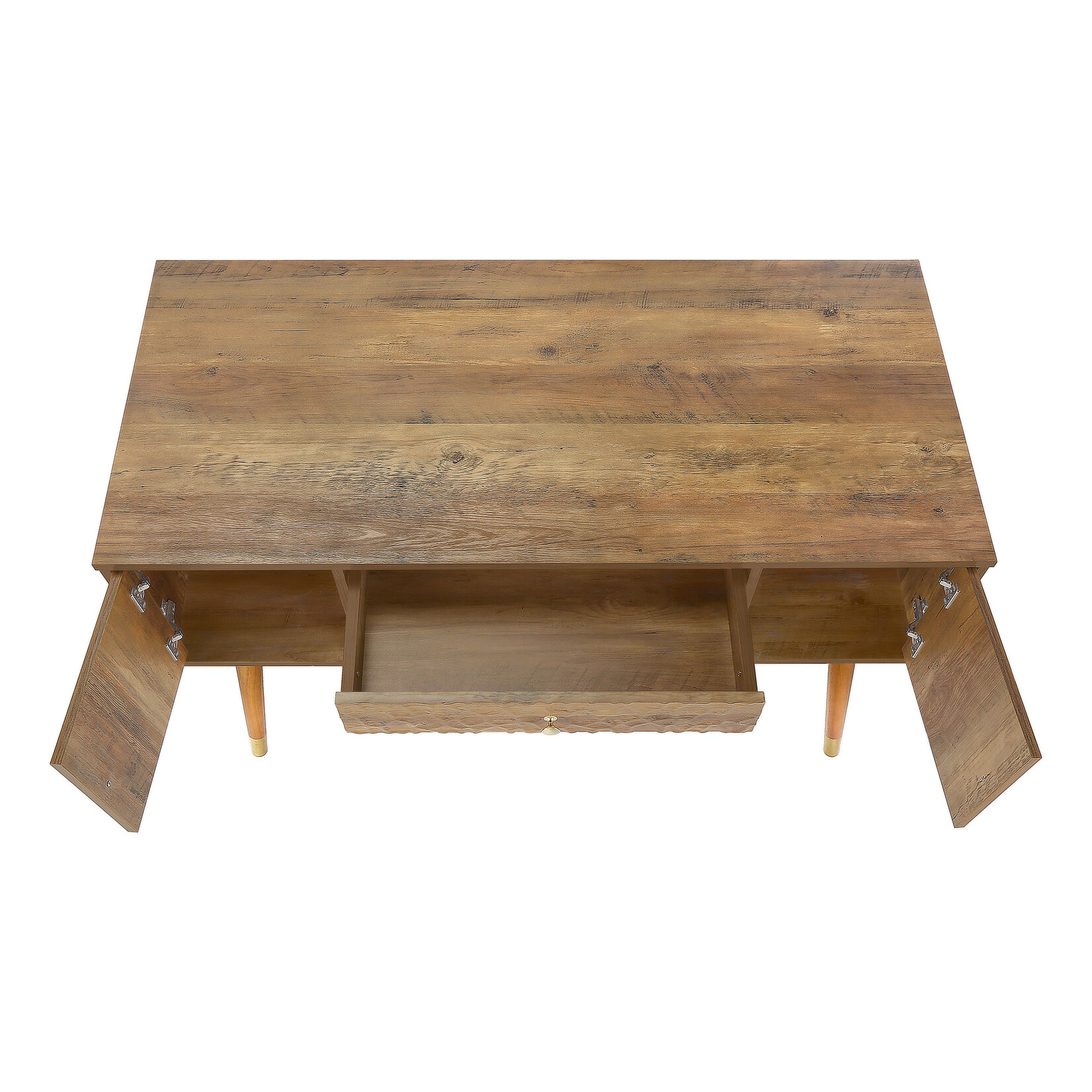 BUREAU - 48"L / NOYER MI-SIECLE