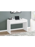 COMPUTER DESK - 48"L / HIGH GLOSSY WHITE / STORAGE DRAWER