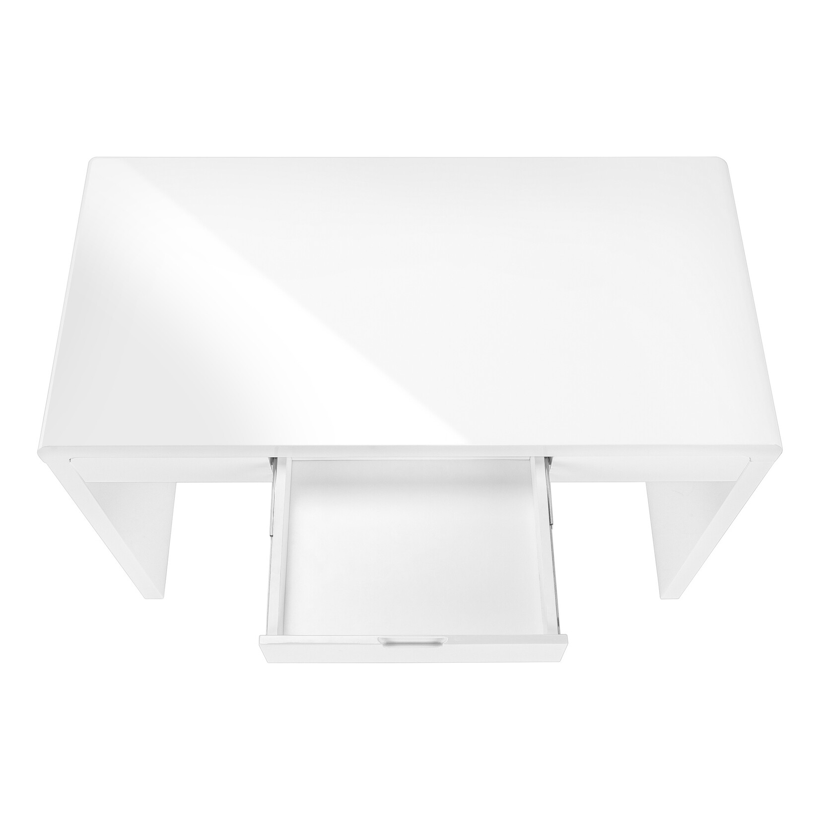 COMPUTER DESK - 48"L / HIGH GLOSSY WHITE / STORAGE DRAWER