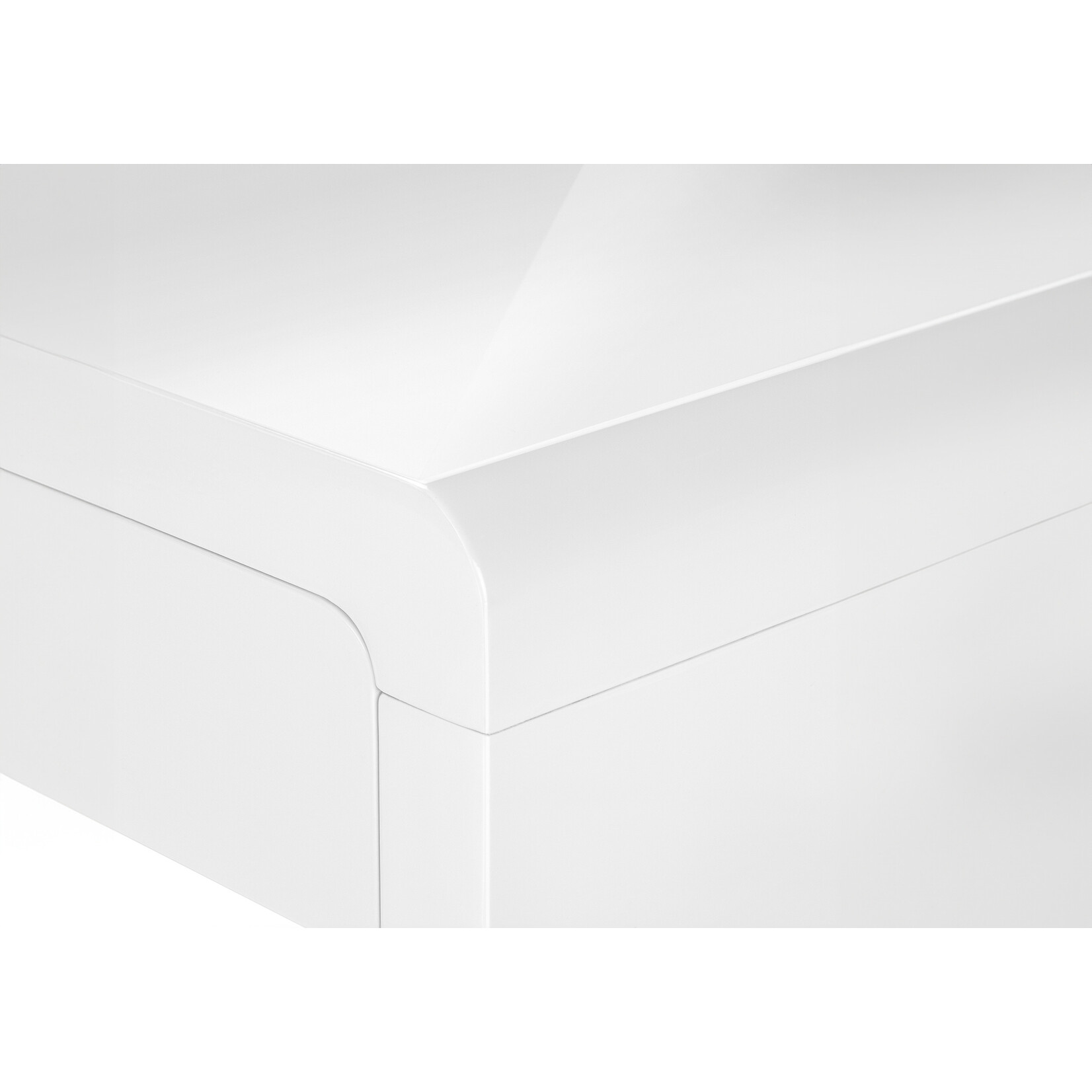 COMPUTER DESK - 60"L / HIGH GLOSSY WHITE L/R FACE DRAWER