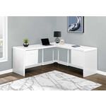 COMPUTER DESK - 72"L / HIGH GLOSSY WHITE LEFT/ RIGHT FACE