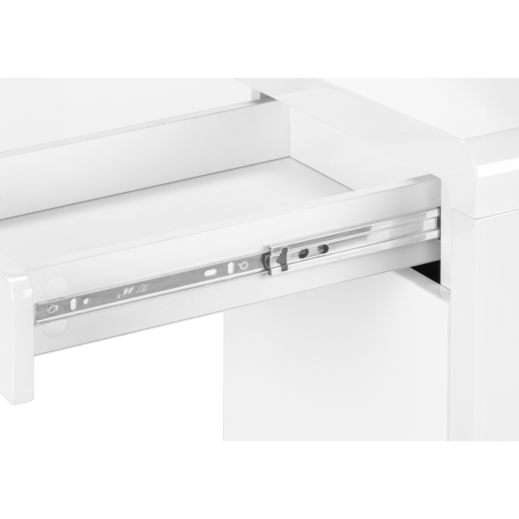 BUREAU - 72"L / BLANC LUSTRE / TIROIR COTE DROIT / GAUCHE
