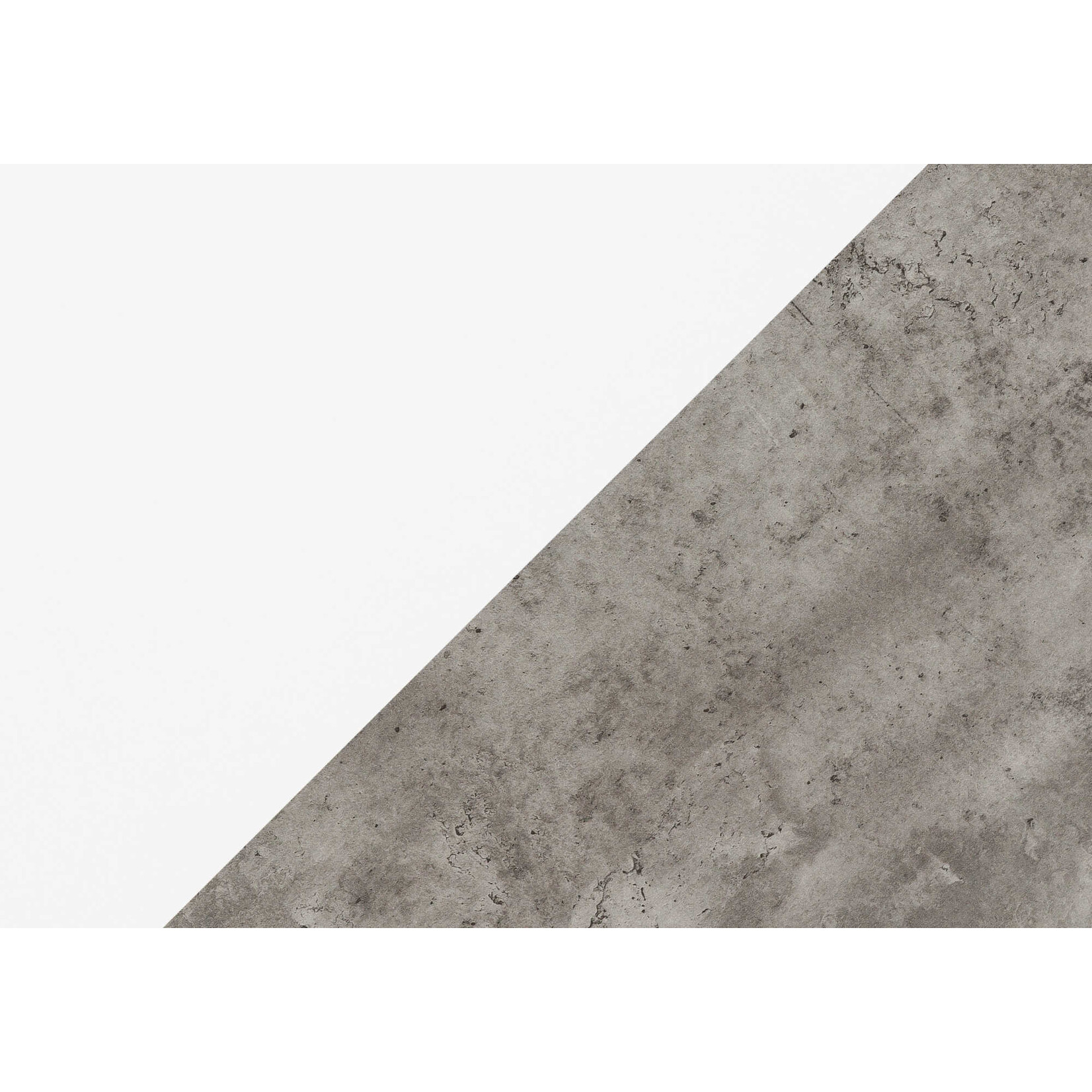COMPUTER DESK - 70"L / WHITE/ CONCRETE/ SILVER METAL/ L/R