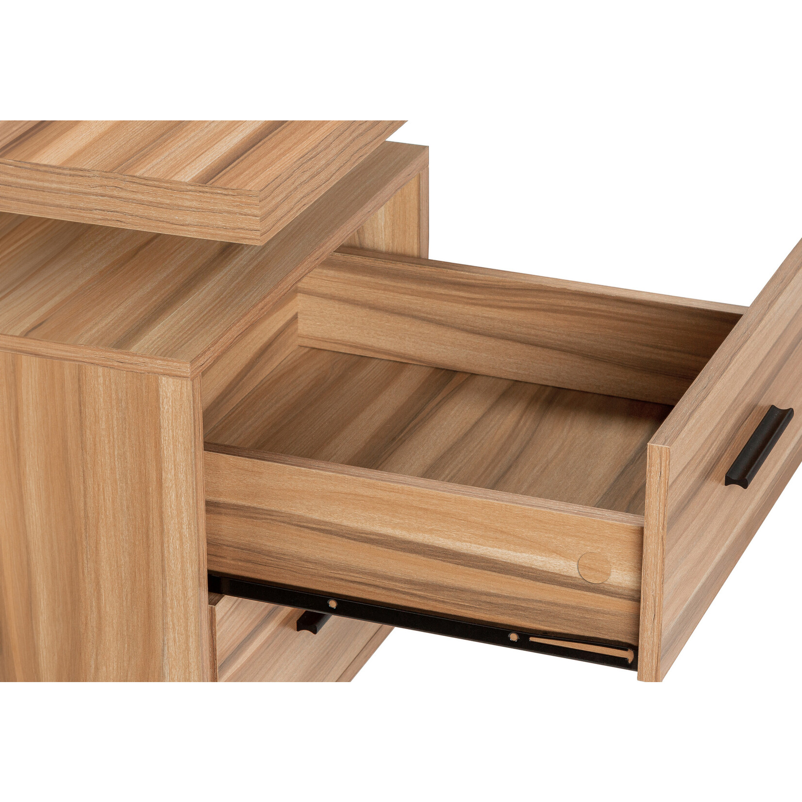 COMPUTER DESK - 70"L / RECLAIMED WOOD / BLACK METAL / L/R