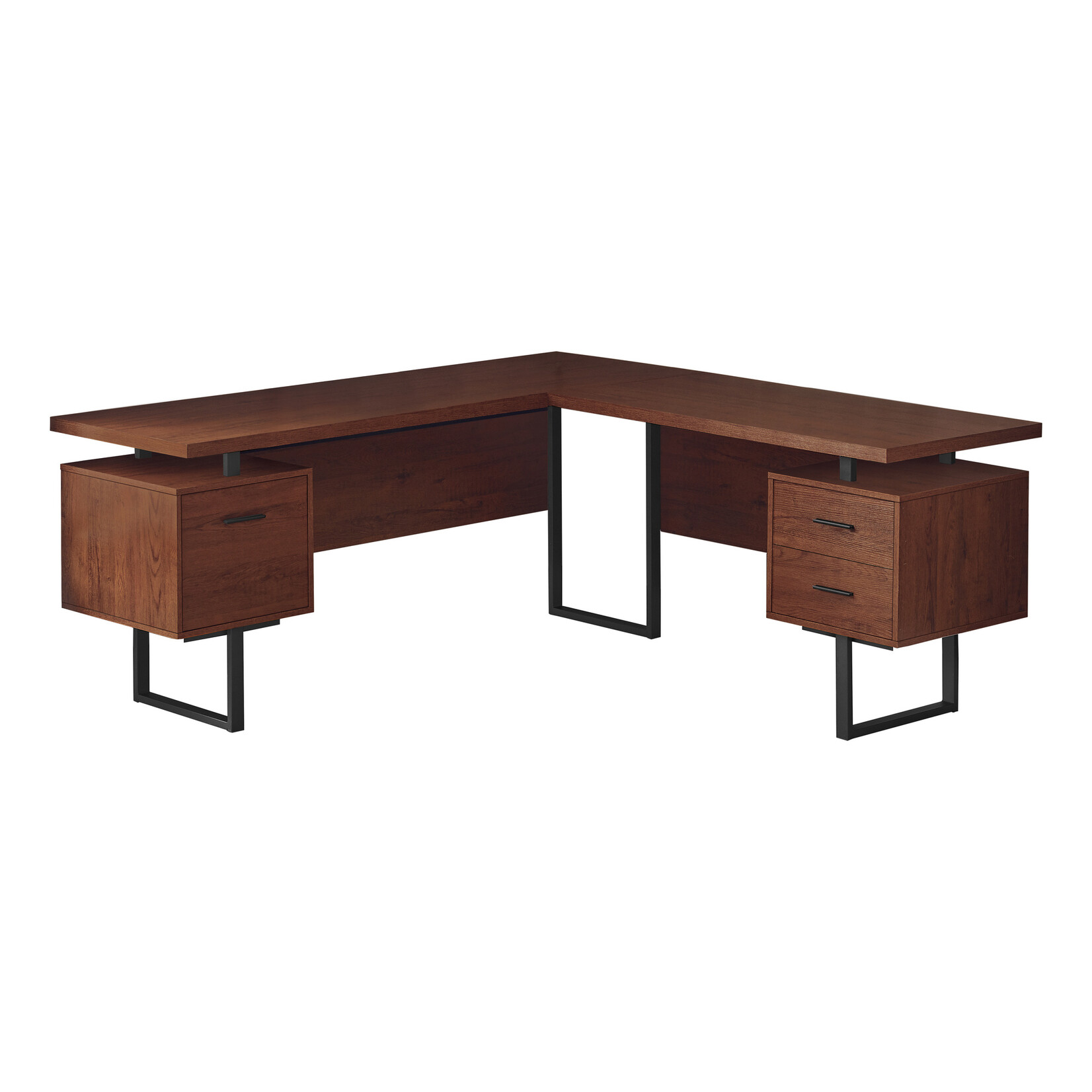 BUREAU - 70"L / CERISE / METAL NOIR / FACE L/R