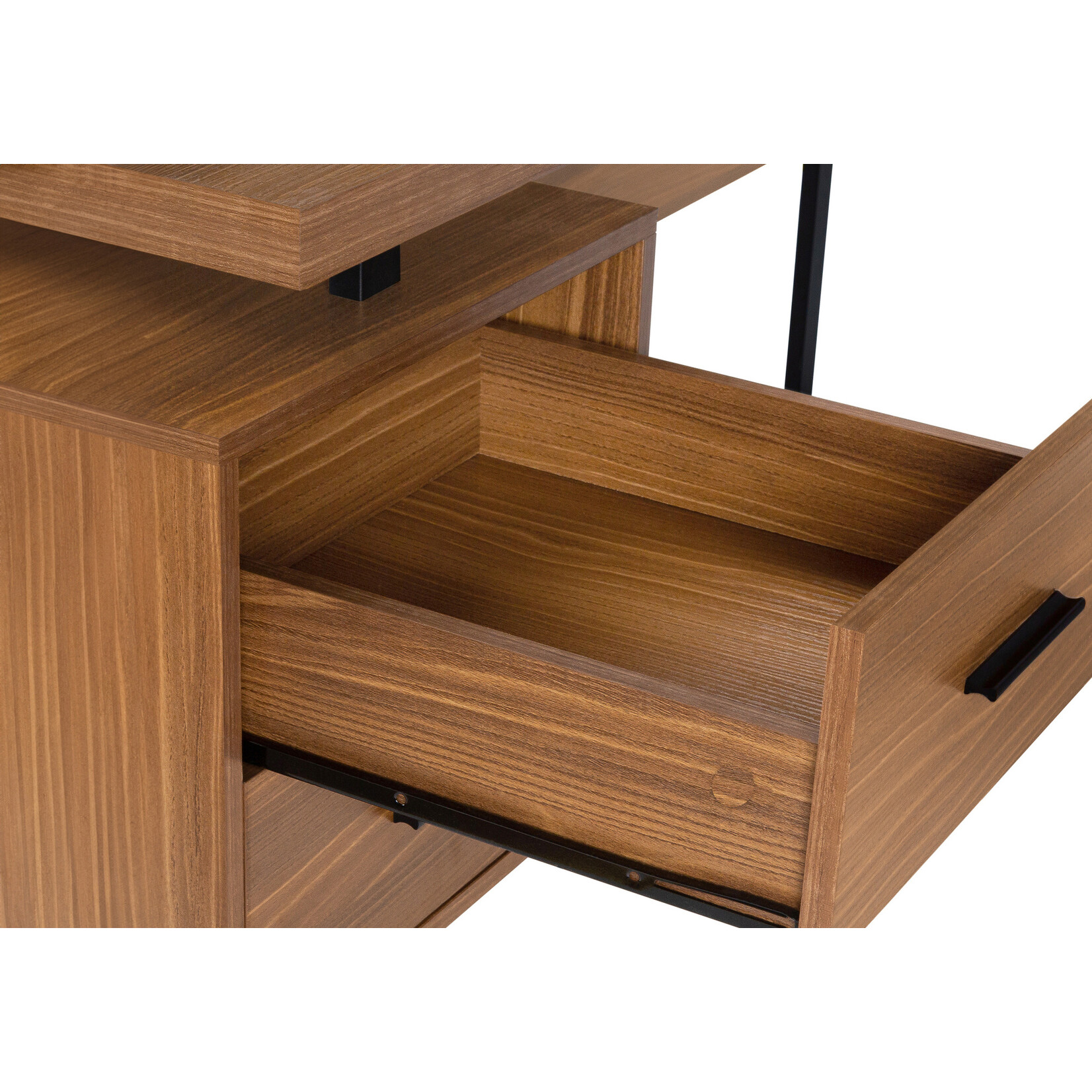BUREAU - 70"L / NOYER / METAL NOIR / FACE L/R