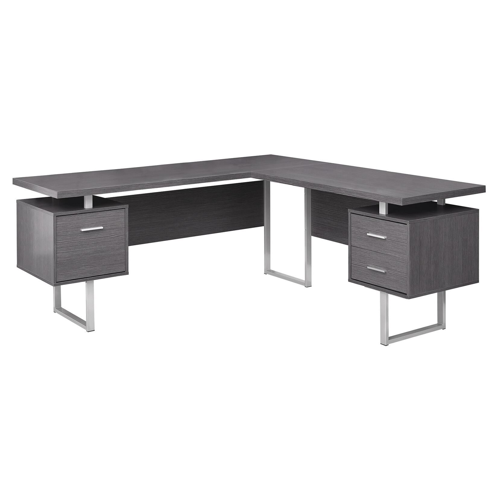 BUREAU - 70"L / GRIS COTE DROIT OU GAUCHE