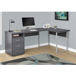 BUREAU - 80"L / GRIS COTE DROIT OU GAUCHE
