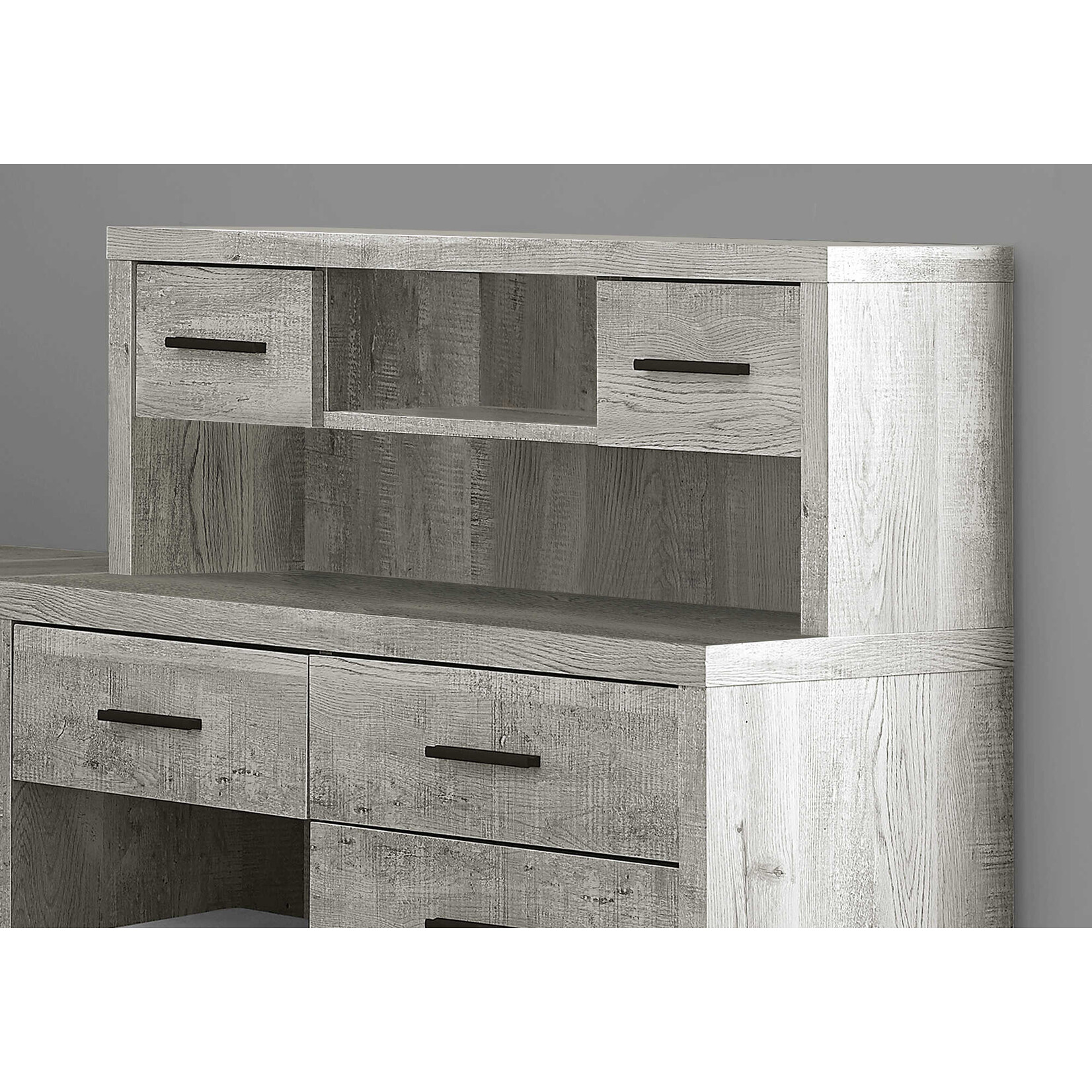 BUREAU - FAUX BOIS GRIS EN COIN COTE DROIT / GAUCHE