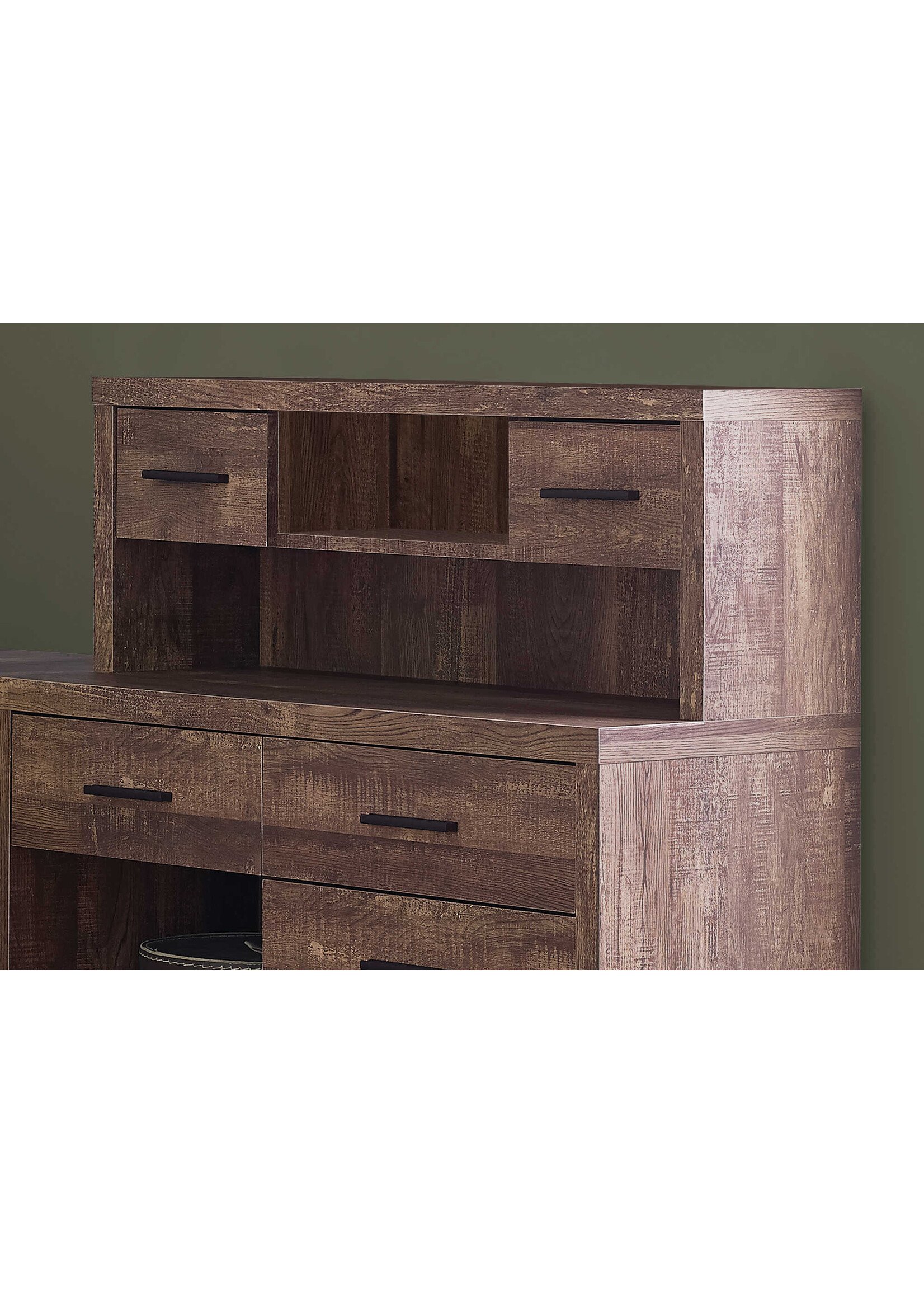 BUREAU - FAUX BOIS BRUN EN COIN COTE DROIT / GAUCHE