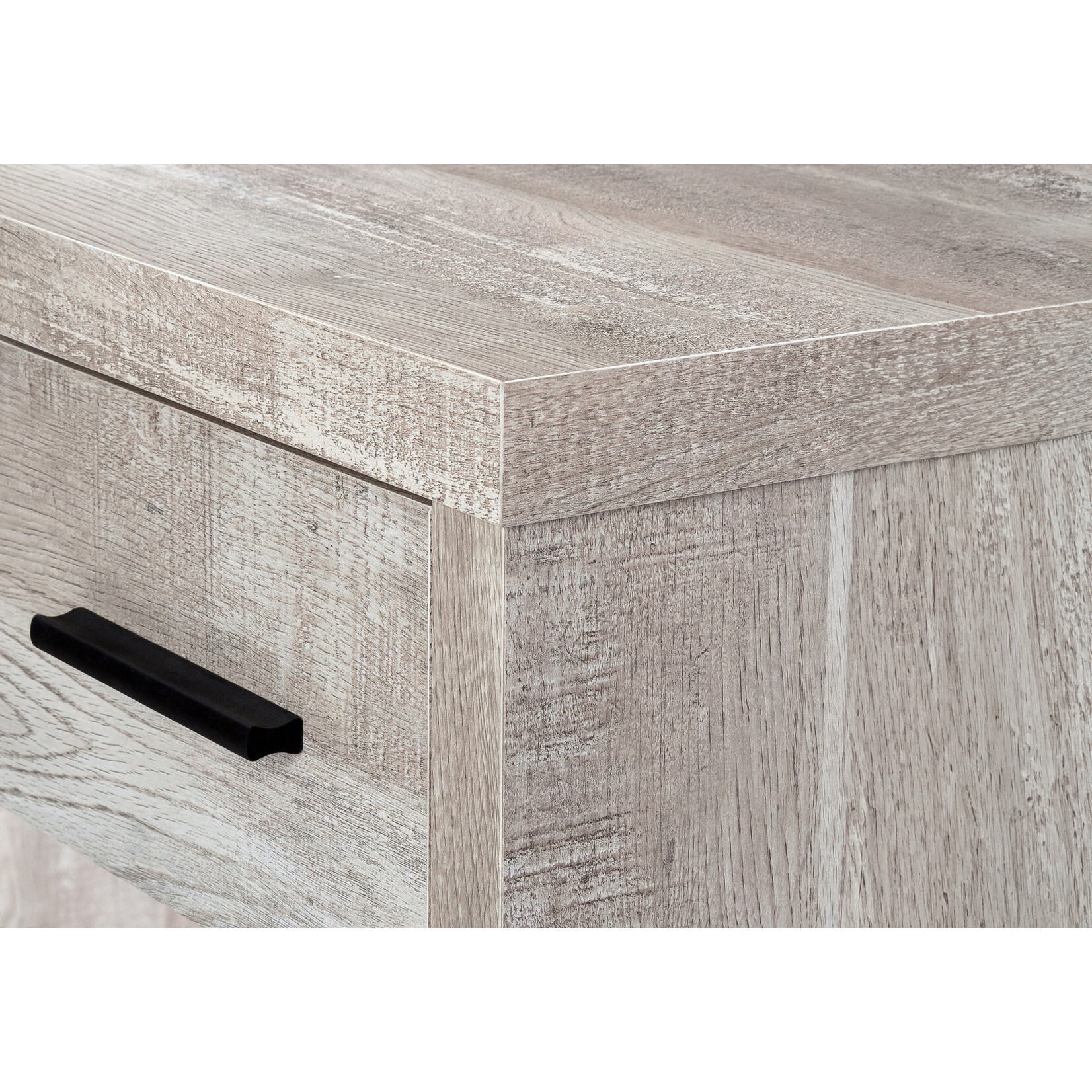 BUREAU - FAUX BOIS TAUPE EN COIN COTE DROIT / GAUCHE