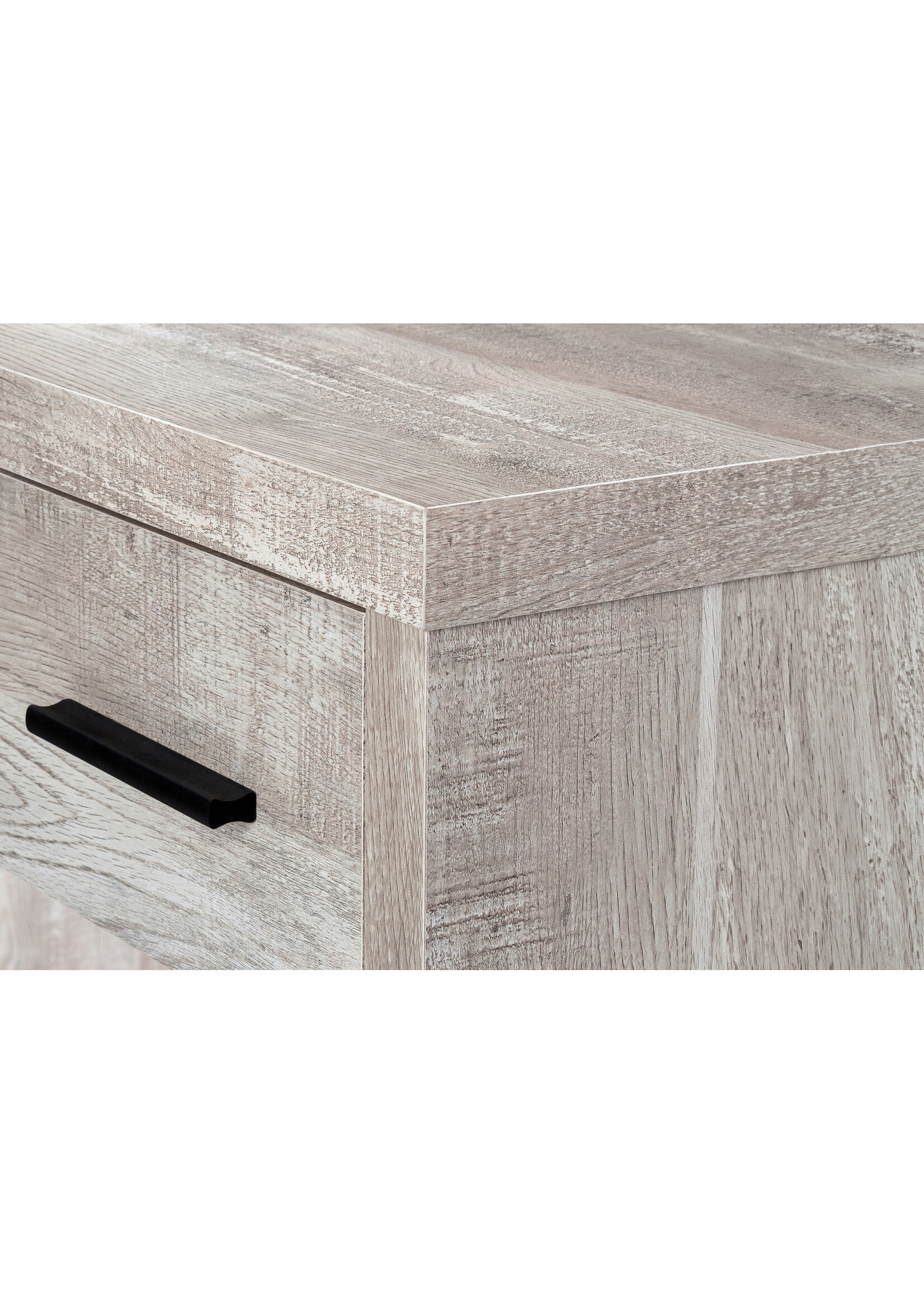 BUREAU - FAUX BOIS TAUPE EN COIN COTE DROIT / GAUCHE