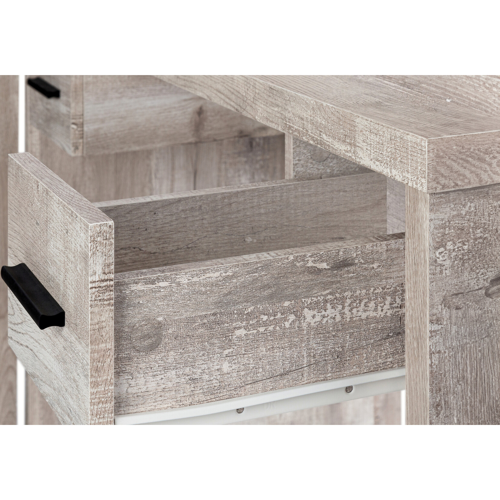 COMPUTER DESK - TAUPE RECLAIMED WOOD L/R FACING CORNER