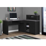 COMPUTER DESK - BLACK / GREY TOP LEFT/RIGHT FACING CORNER