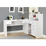 COMPUTER DESK - WHITE LEFT OR RIGHT FACING CORNER