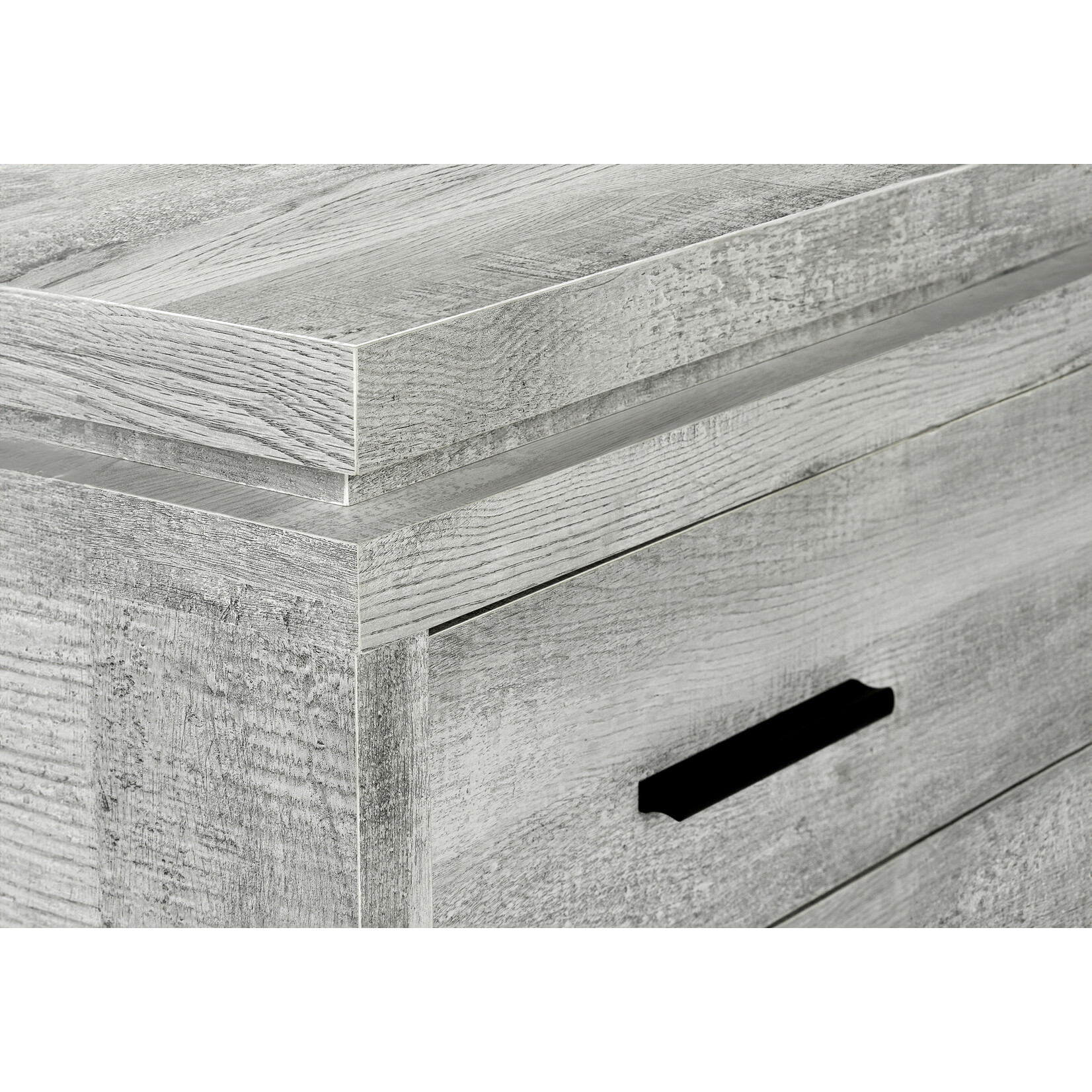 BUREAU - FAUX BOIS GRIS EN COIN COTE DROIT / GAUCHE