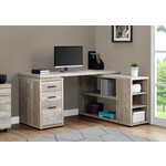 COMPUTER DESK - TAUPE RECLAIMED WOOD L/R FACING CORNER