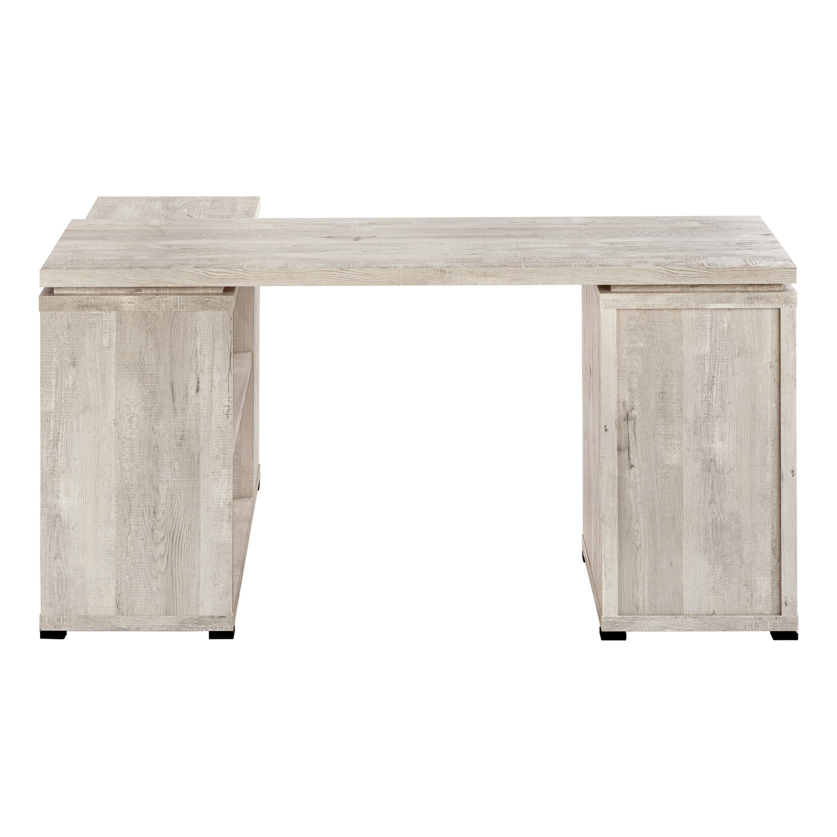 BUREAU - FAUX BOIS TAUPE EN COIN COTE DROIT / GAUCHE