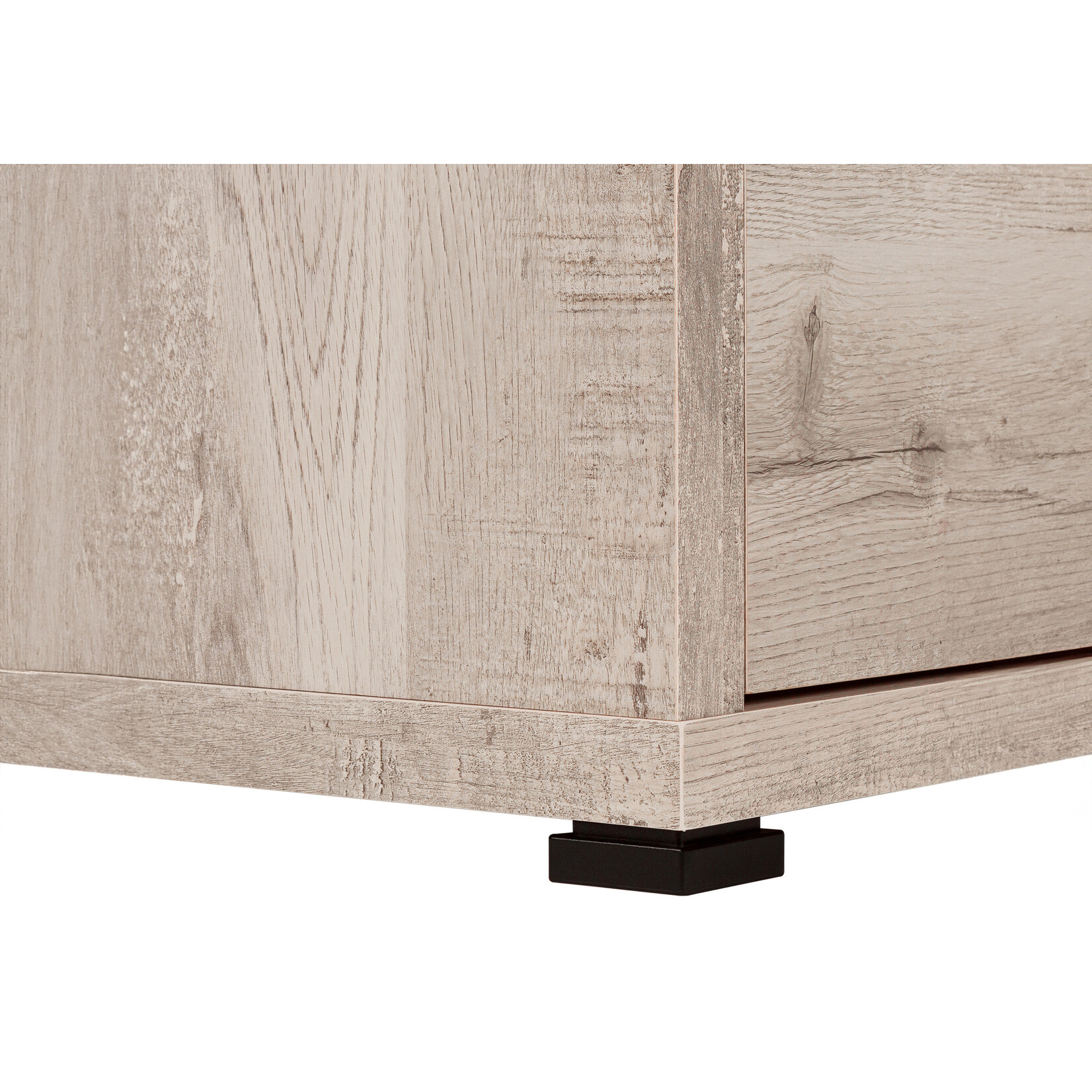 COMPUTER DESK - TAUPE RECLAIMED WOOD L/R FACING CORNER