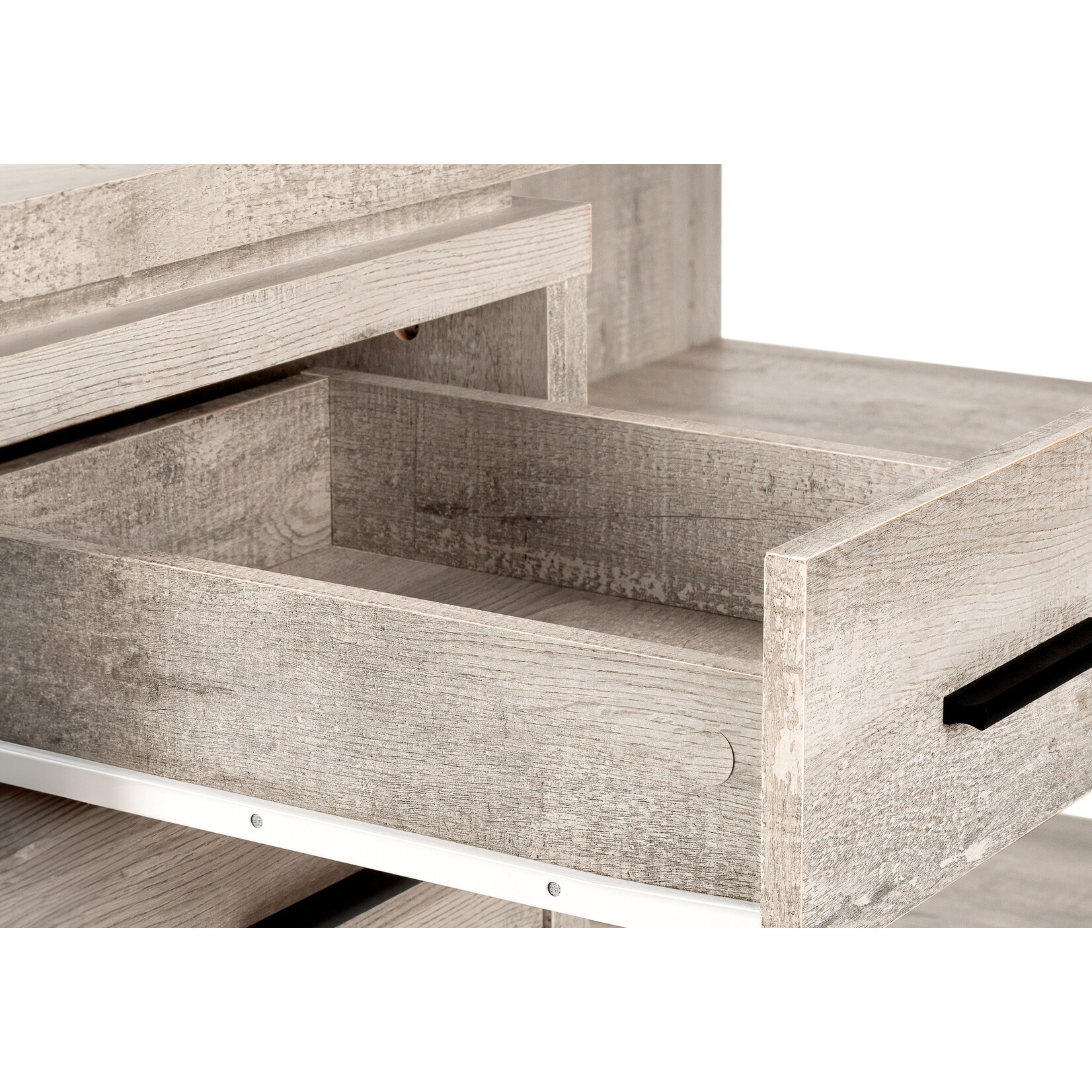 COMPUTER DESK - TAUPE RECLAIMED WOOD L/R FACING CORNER
