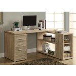 COMPUTER DESK - NATURAL LEFT OR RIGHT FACING CORNER