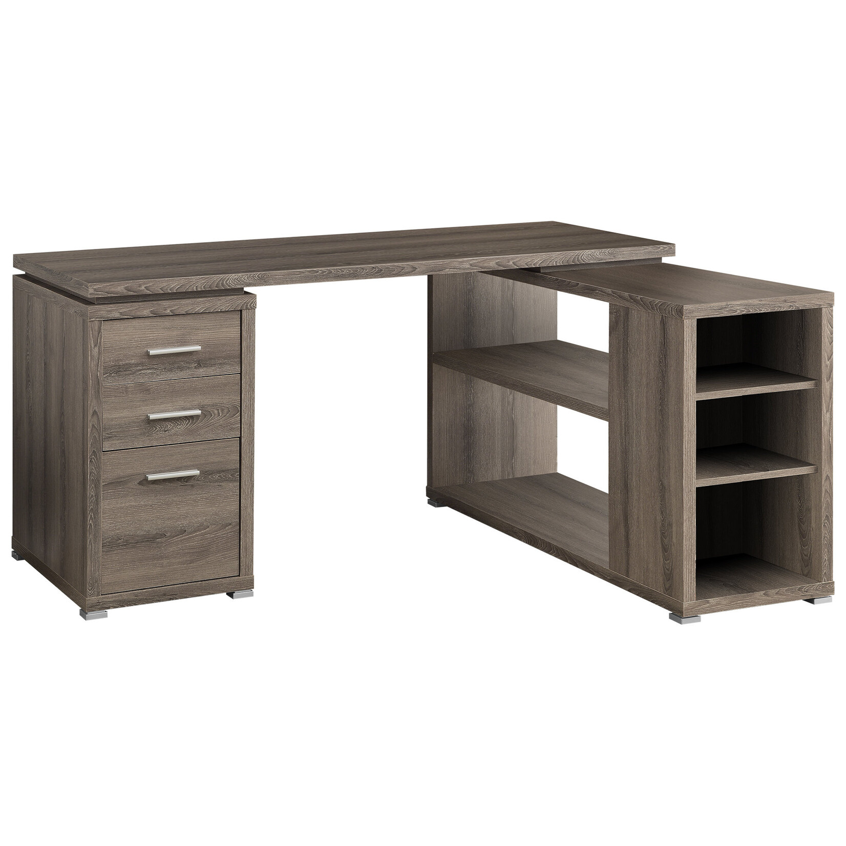 BUREAU - TAUPE FONCE DE COIN COTE DROIT OU GAUCHE