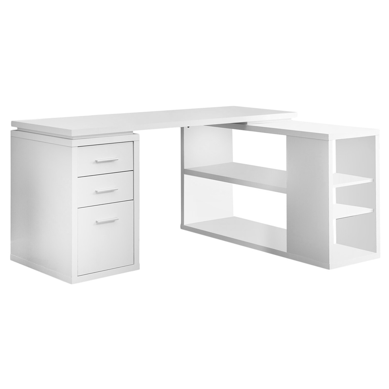 BUREAU - BLANC EN COIN COTE DROIT OU GAUCHE