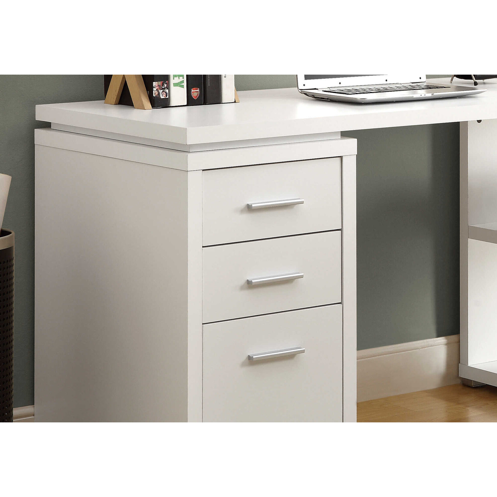BUREAU - BLANC EN COIN COTE DROIT OU GAUCHE