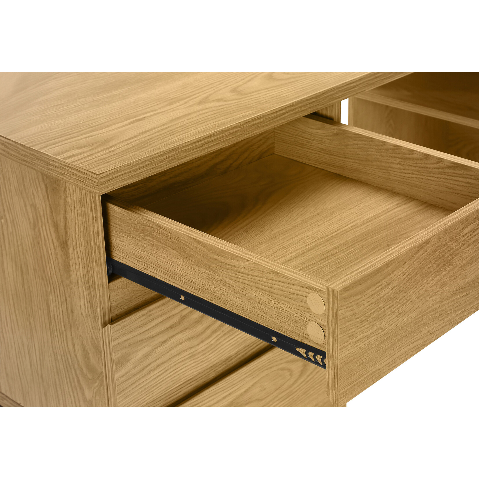 BUREAU - 60"L / EN FORME DE L / COIN CHENE PALE