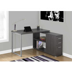 COMPUTER DESK - GREY LEFT OR RIGHT FACING CORNER