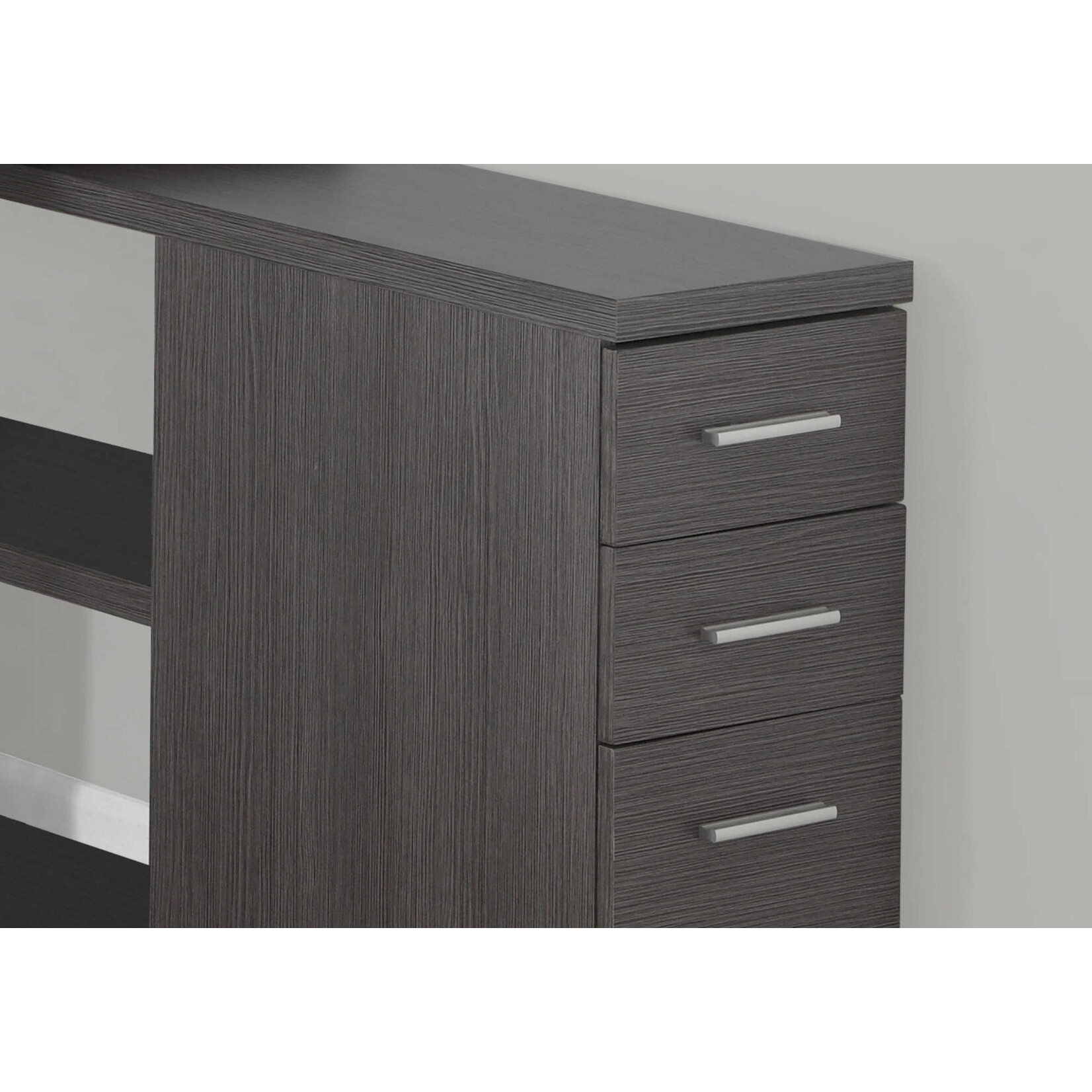 COMPUTER DESK - GREY LEFT OR RIGHT FACING CORNER