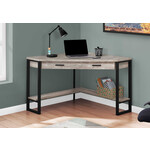 COMPUTER DESK - 42"L / TAUPE RECLAIMED WOOD CORNER