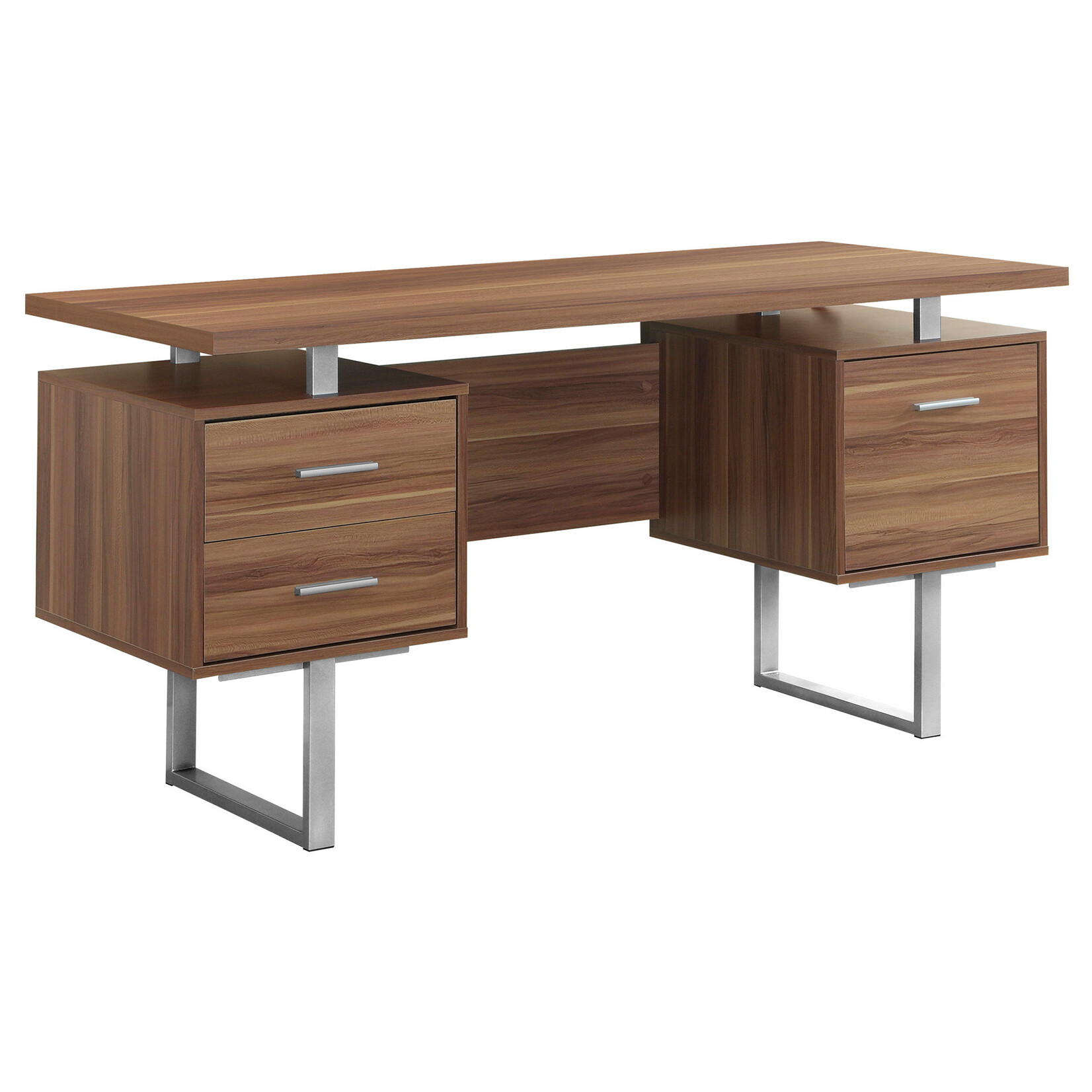 BUREAU - 60"L / METAL ARGENT / NOYER
