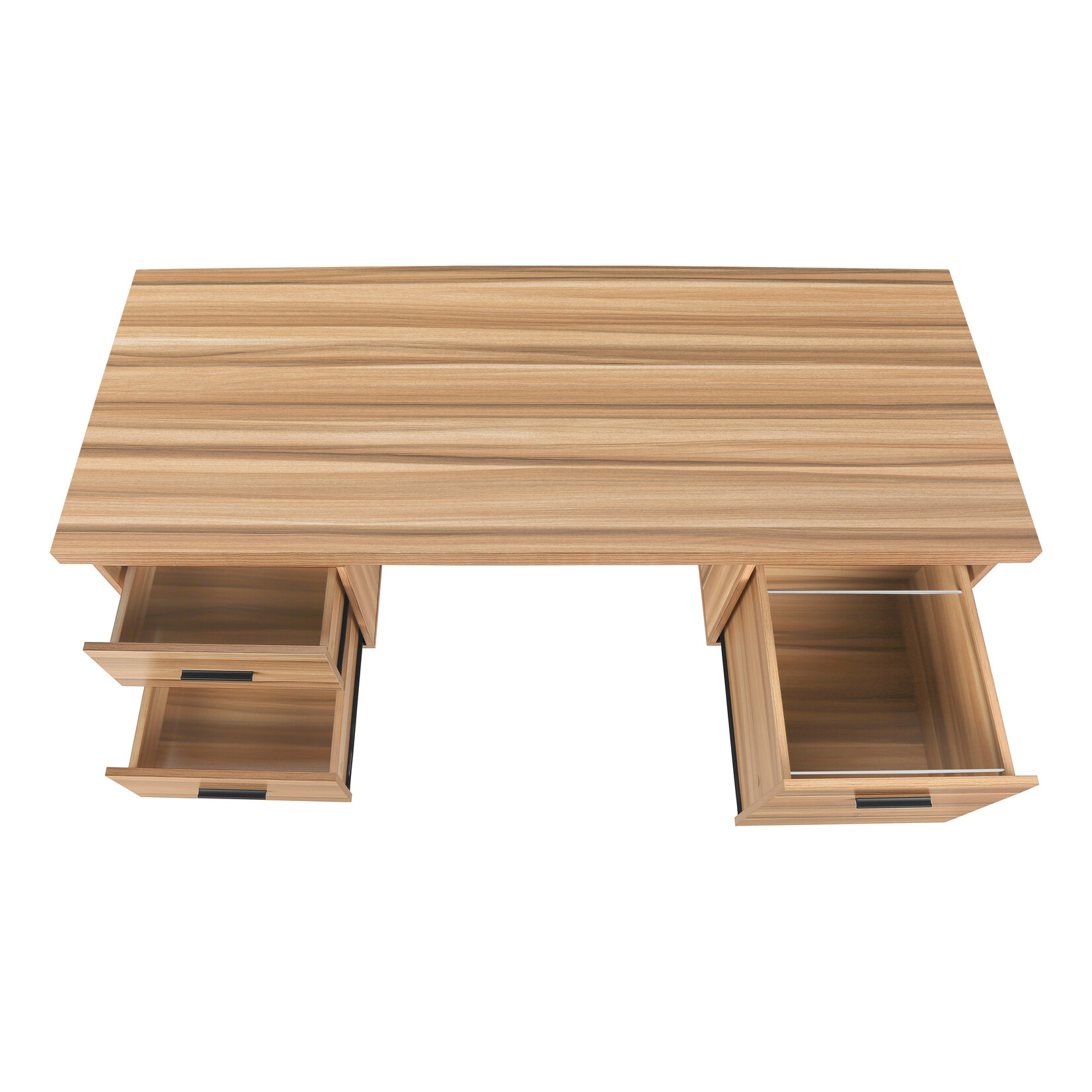 COMPUTER DESK - 60"L / LIGHT RECLAIMED WOOD / BLACK METAL