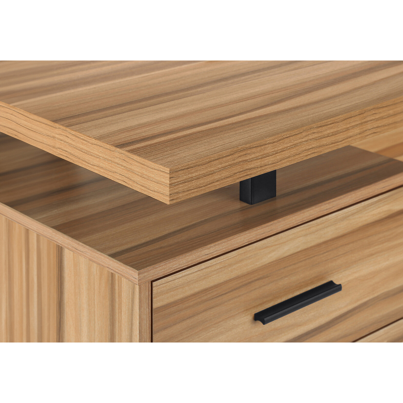 COMPUTER DESK - 60"L / LIGHT RECLAIMED WOOD / BLACK METAL