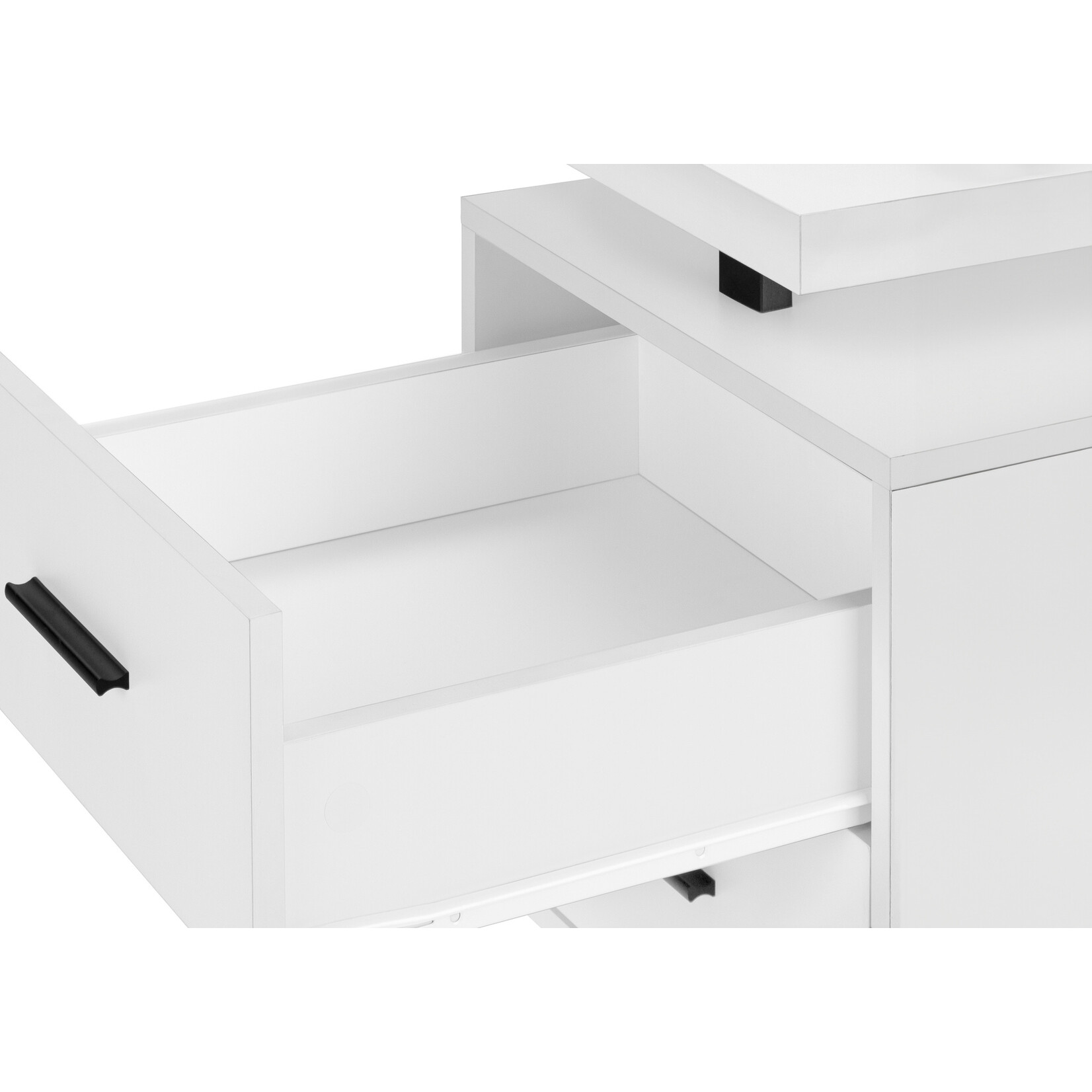 BUREAU - 60"L / BLANC / METAL NOIR