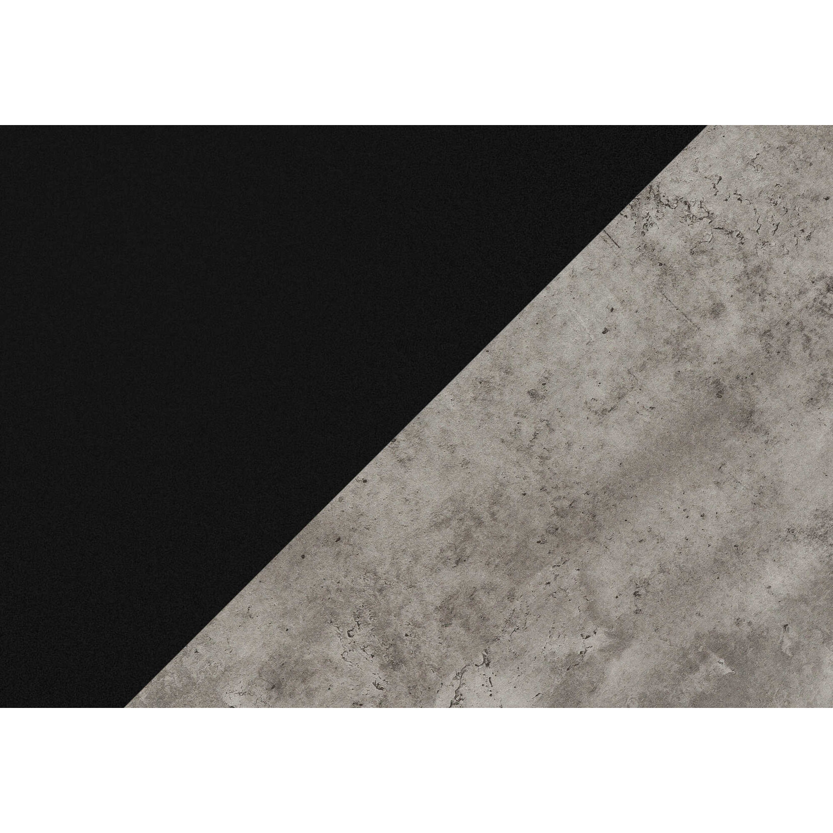 COMPUTER DESK - 60"L/BLACK/GREY CONCRETE/ BLACK METAL