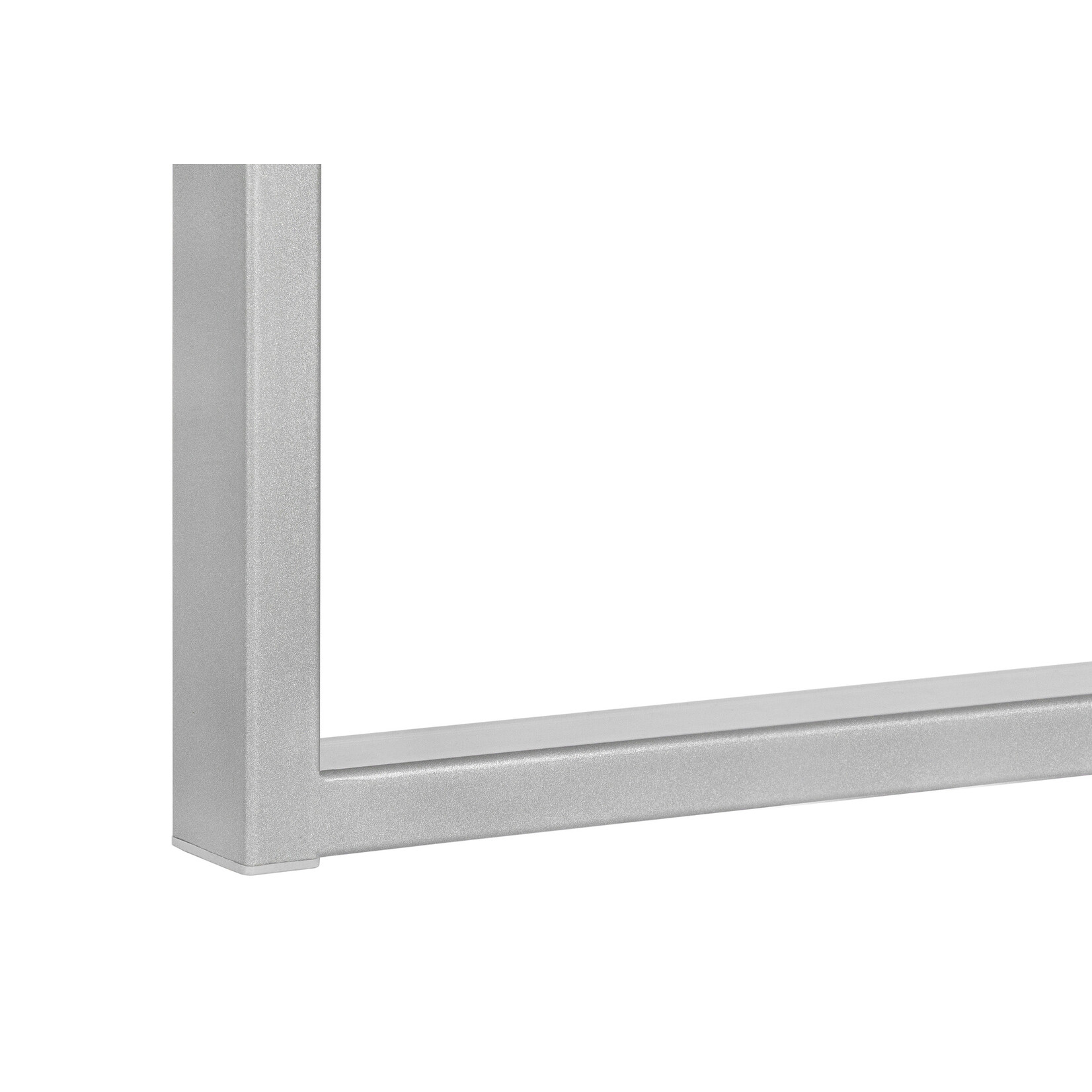 COMPUTER DESK - 60"L / WHITE/ GREY CONCRETE/ SILVER METAL