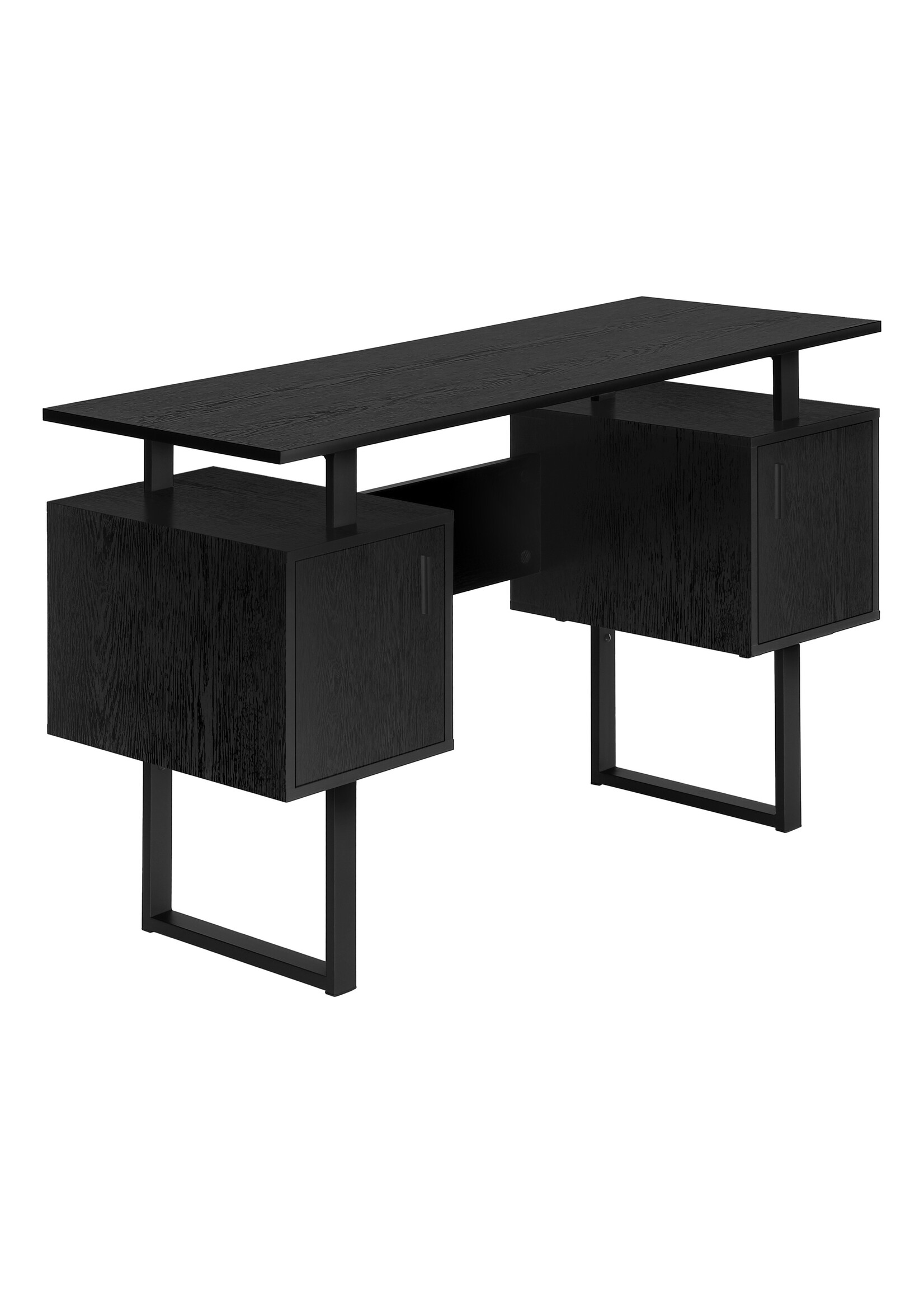 BUREAU - 48L / METAL NOIR / CHENE NOIR - Maison Caplan