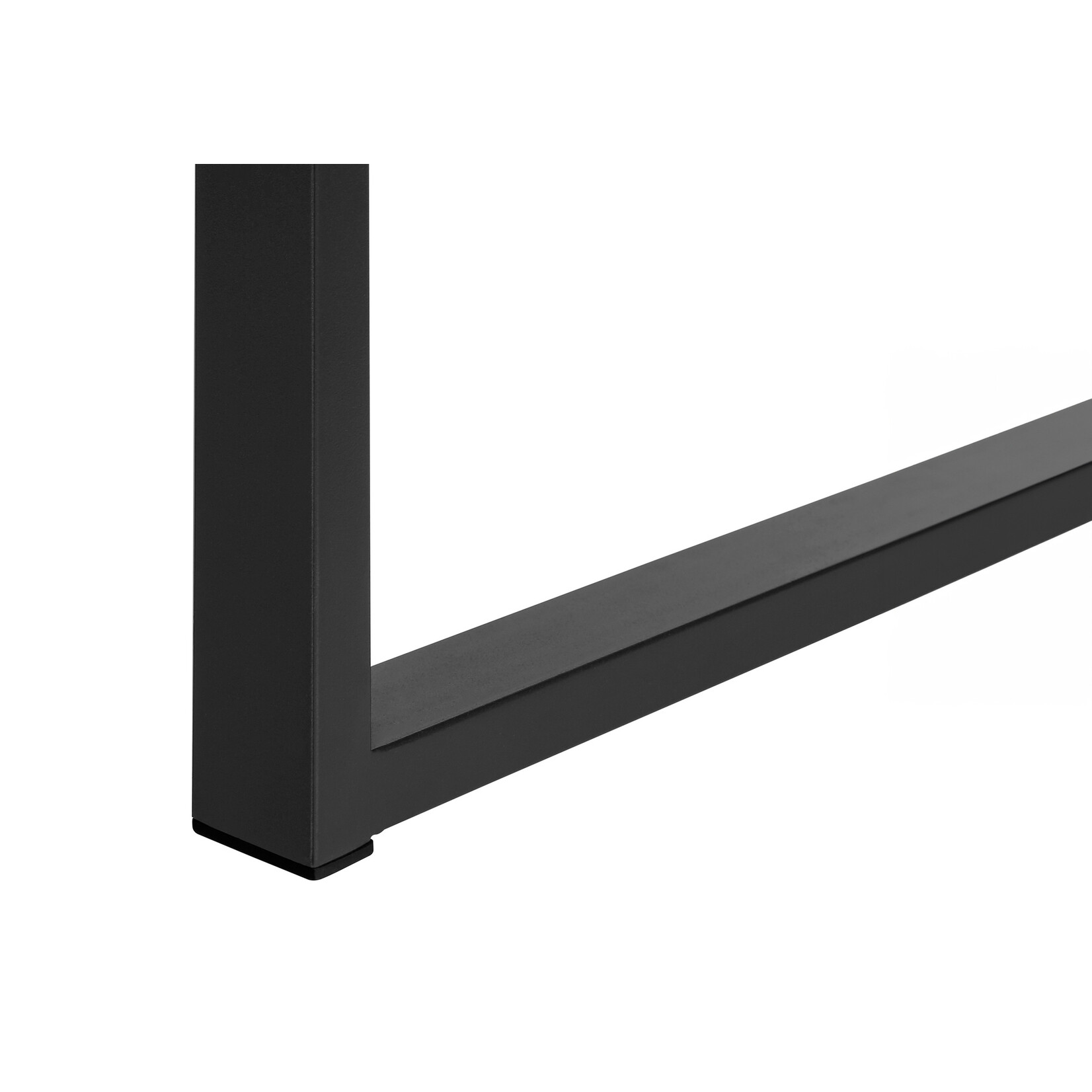 COMPUTER DESK - 48"L / BLACK OAK / BLACK METAL