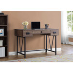 COMPUTER DESK - 48"L / BROWN RECLAIMED WOOD / BLACK METAL