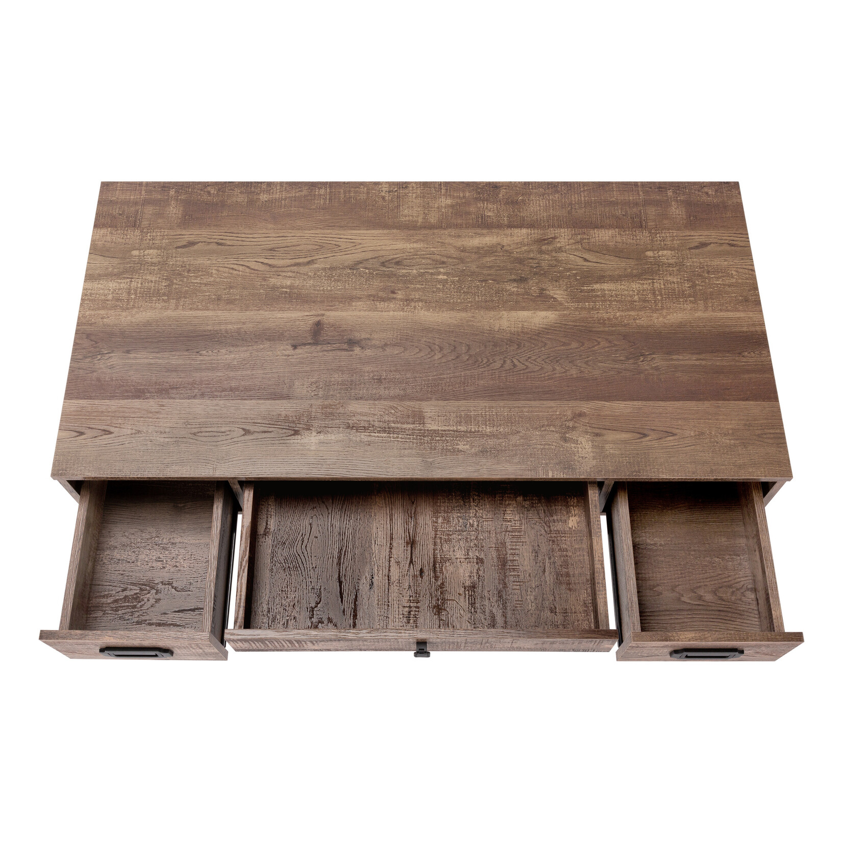 COMPUTER DESK - 48"L / BROWN RECLAIMED WOOD / BLACK METAL